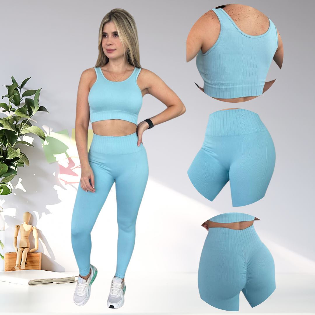 SET LEGGINGS Y TOP SEAMLESS  - 4008