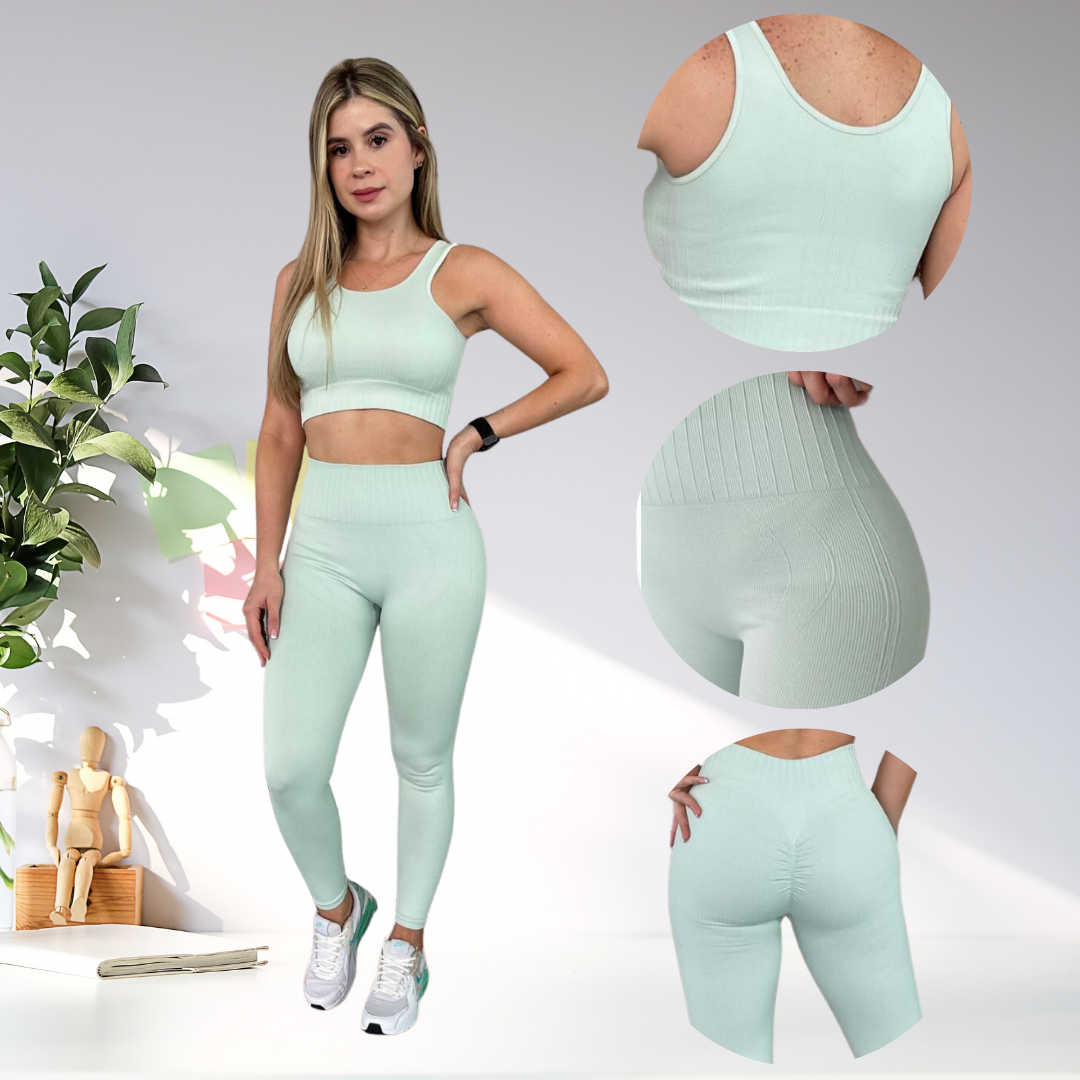 SET LEGGINGS Y TOP SEAMLESS  - 4008