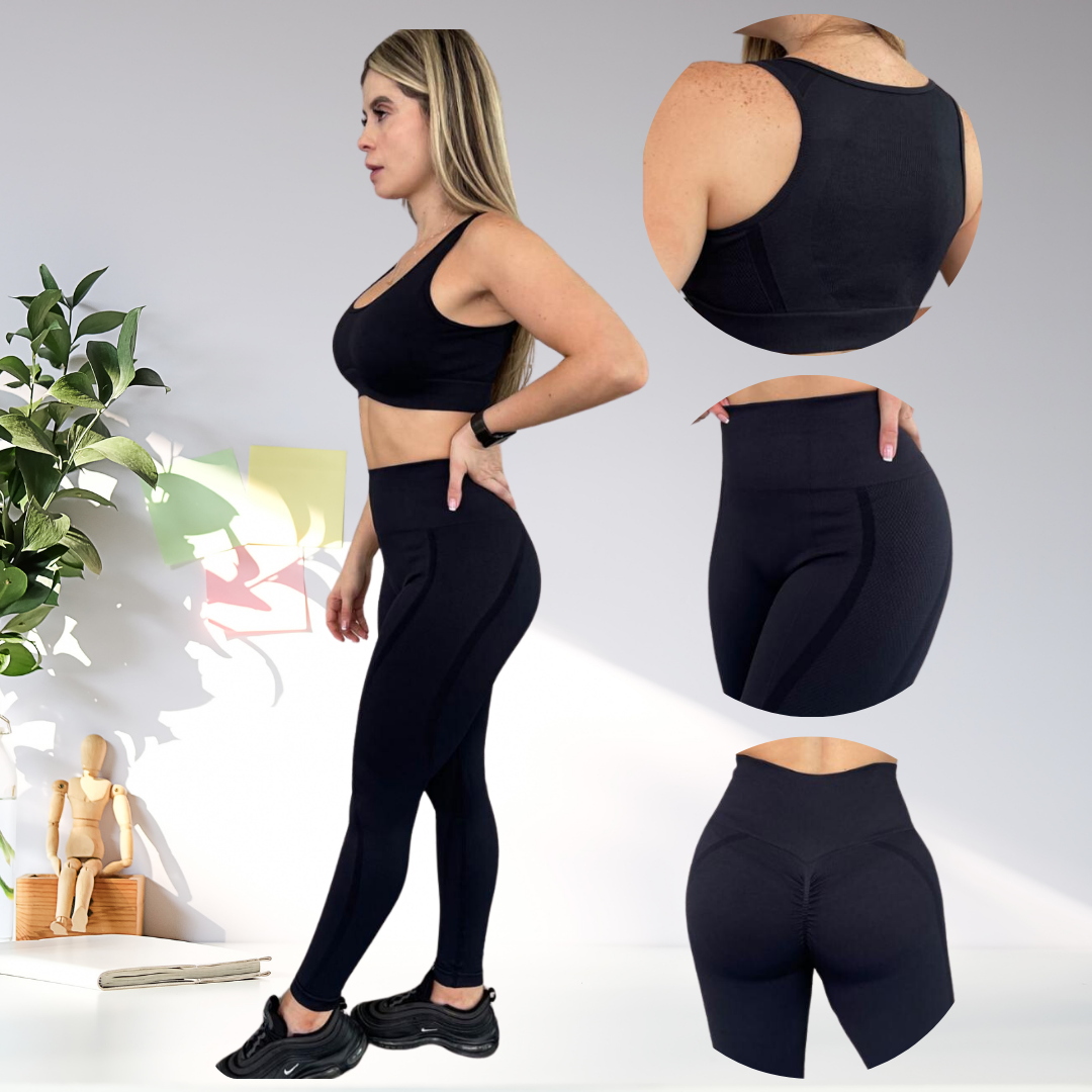 SET LEGGINGS Y TOP SEAMLESS - 4009