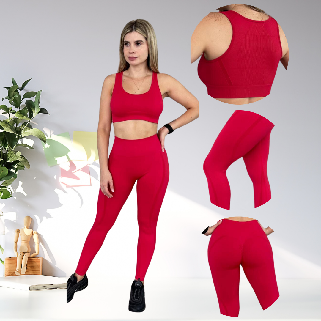 SET LEGGINGS Y TOP SEAMLESS - 4009