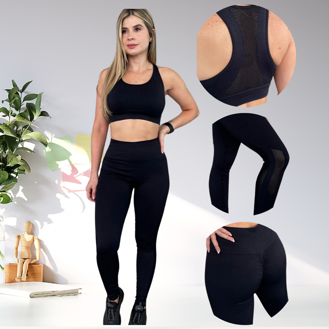 SET LEGGINGS Y TOP SEAMLESS - 4010