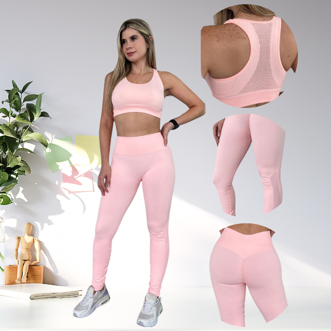 SET LEGGINGS Y TOP SEAMLESS - 4010